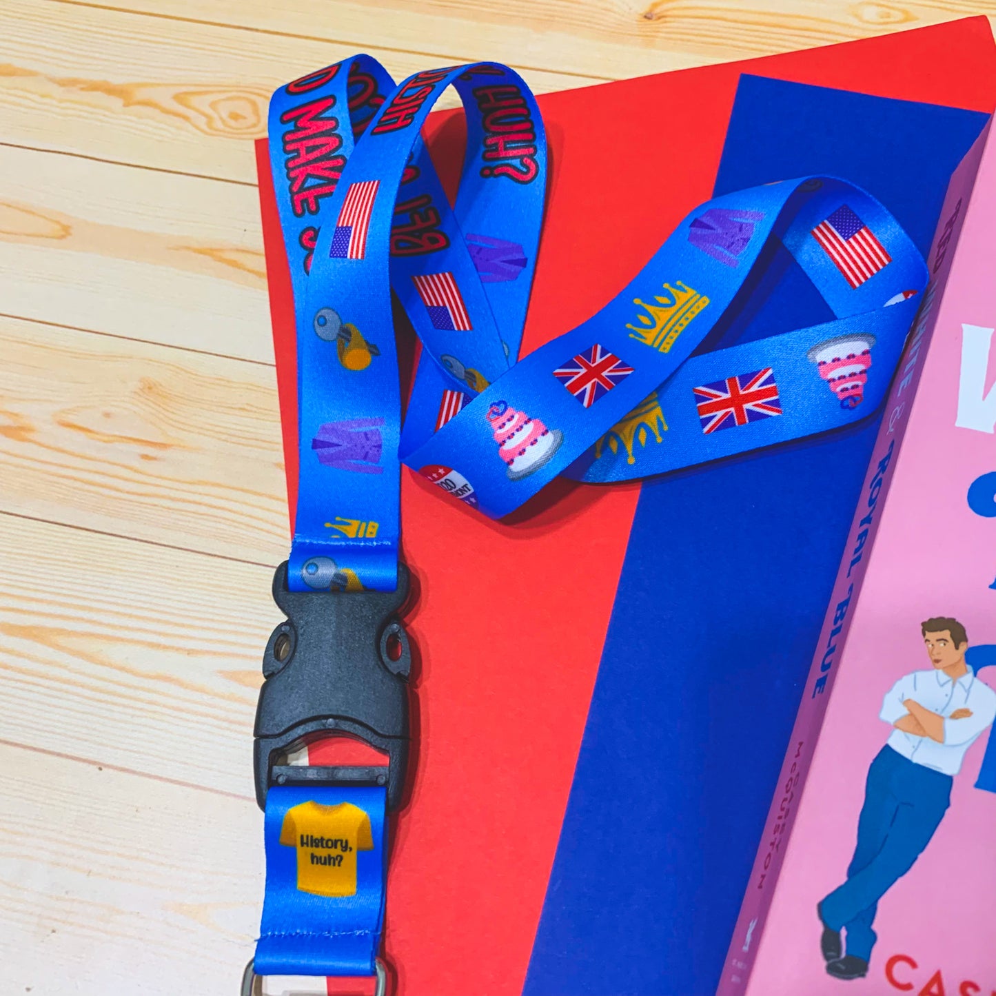 Lanyard | Red, white & royal blue - Premium Lanyards from Dore Designs Store - Just $7! Shop now at Dore Designs Store