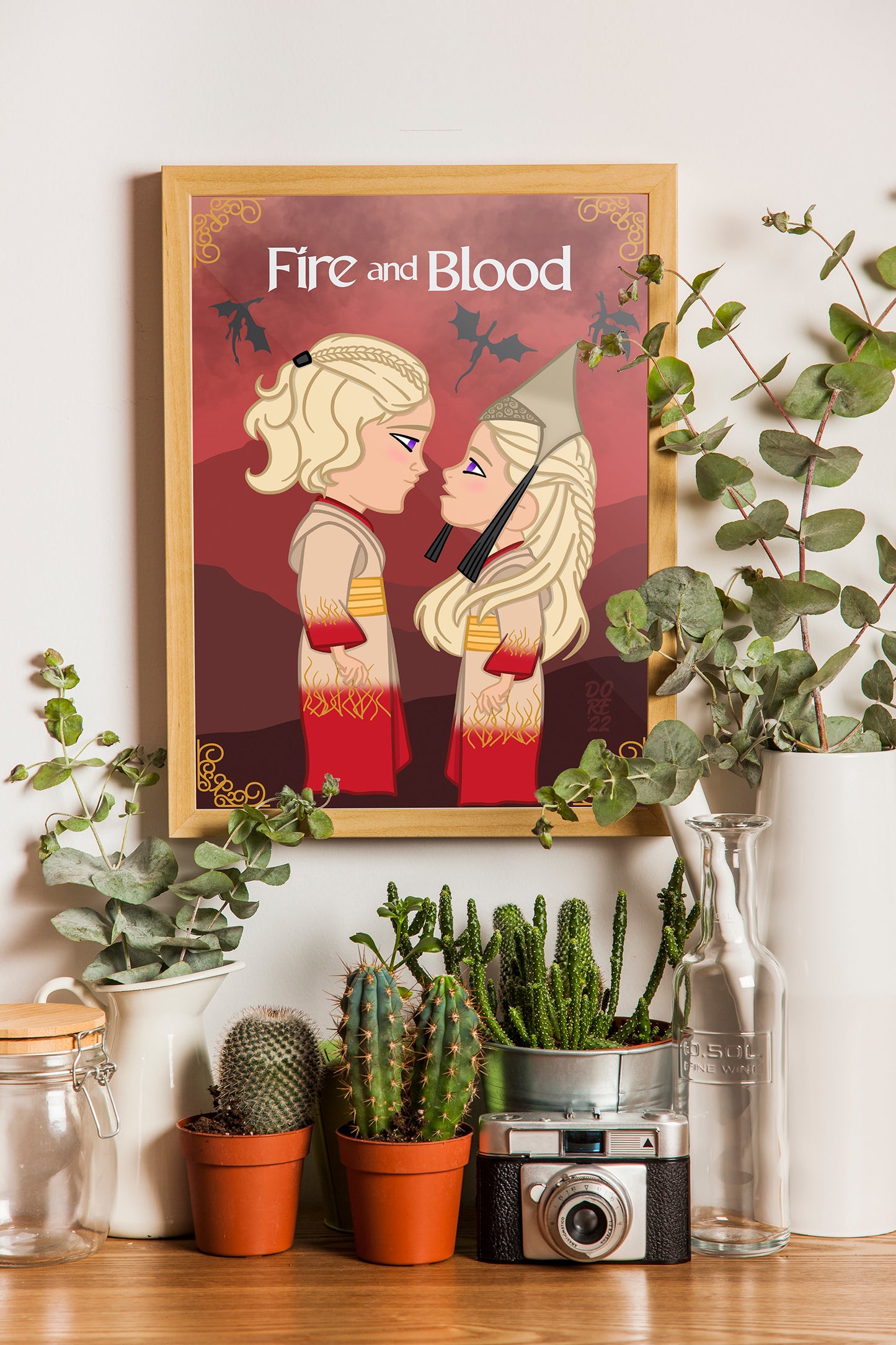 Print | Fire & Blood - Premium Prints from Dore Designs Store - Just $5! Shop now at Dore Designs Store