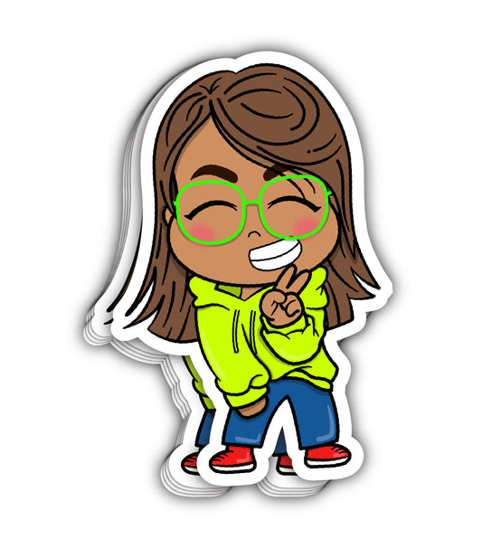 manufacturer of personalized custom vinyl stickers showcasing unique, colorful chibi designs, perfect for personalizing laptops, water bottles, and other everyday items.
