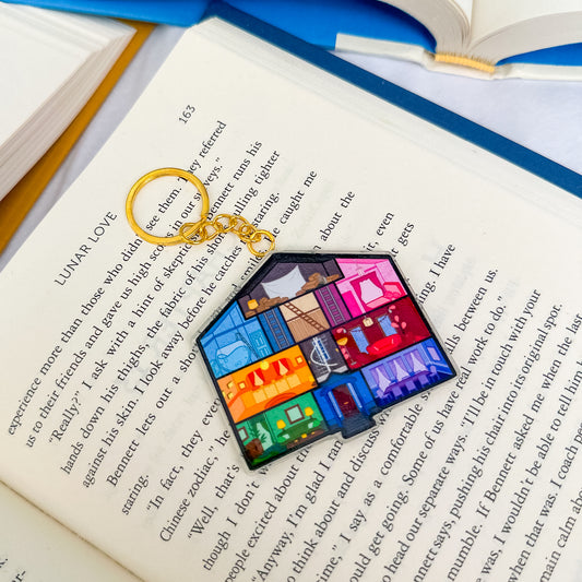 A pastel keychain featuring Taylor Swift’s Lover House, designed with whimsical and romantic details. chibi fanart