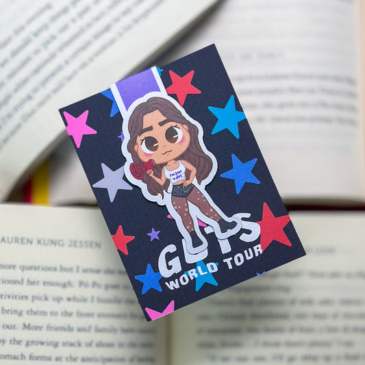 magnetic bookmark of Olivia Rodrigo guts tour chibi fanart 