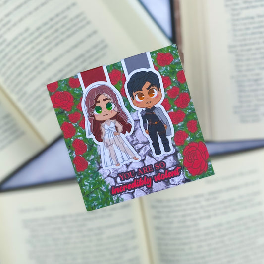 Magnetic bookmarks inspired by Jennifer L. Armentrout’s From Blood and Ash, showcasing mystical designs and beloved characters.